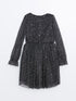 LC Waikiki Crew Neck Glittering Girl Dress